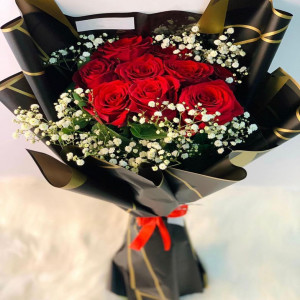 Natural chinese roses bouquet